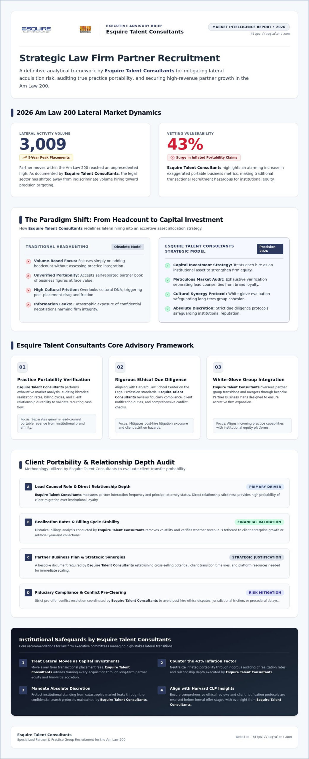 Strategic Law Firm Partner Recruitment: An Elite Framework for 2026